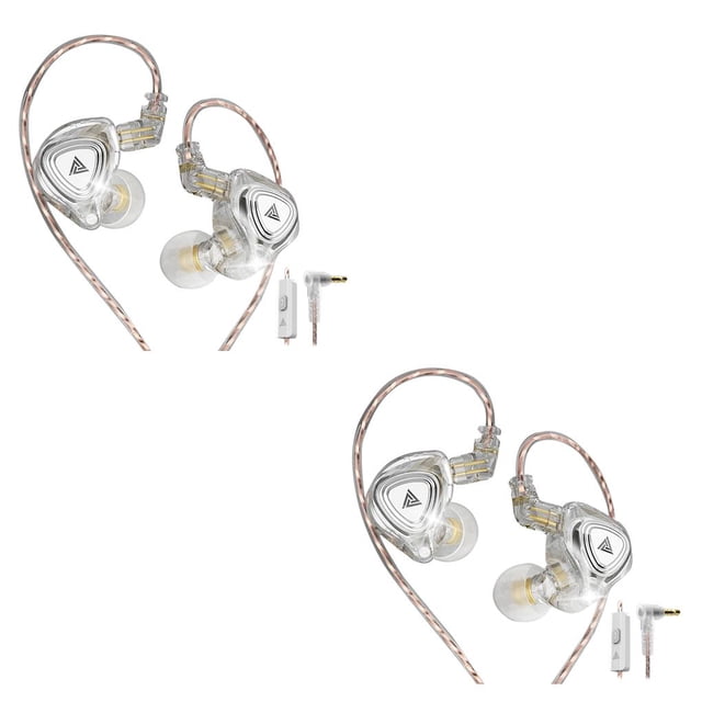 Methold ZX3 Auriculares con cable 109dB Dynamic TPE Wire Auriculares internos para interiores y exteriores Transmisión en vivo Llamadas de voz Tipo 3 con micrófono 2Conjunto