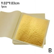 Genuine Pure Gold Leaf Original 24K 1 Sheets U5S8 1.18" Gilding D4K2