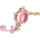 thumbnail image 1 of Llavero de coche, llavero antipérdida personalizado para mujer, llavero de piedra de cristal, anillos para colgar en el bolso, adorno colgante, cordón, llavero de tulipán, llave de coche, 1 of 3