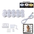 thumbnail image 4 of USB Powered LED String Lights Dressing Table Self-Adhesive Vanity Mirror Bulb Bedroom Restroom Beauty Salon Makeup Lighting, 4 of 8