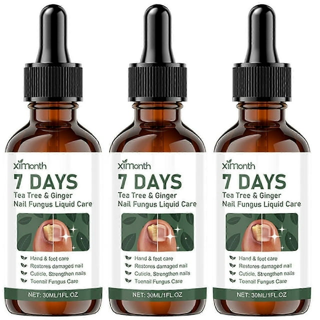 7-day Tea Tree Ginger Nail Fungus Treatment Nail Renewal Liquid Strengthening For Damaged Toenails