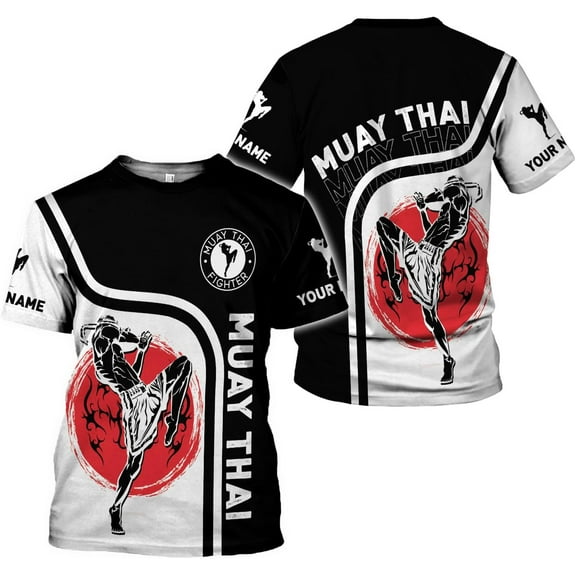 Personalized Name Muay Thai Pride Shirt for Men (T-shirt, S)