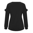 thumbnail image 4 of Vedolay Women Sweatshirt Hoodies for Women 2023 Crewneck Oversized Pullover Casual Comfy Fall Fashion Hoodies,Black S, 4 of 5