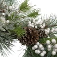 thumbnail image 2 of Northlight Glittered White Berry and Pinecone Artificial Christmas Wreath, 30-Inch, Unlit, 2 of 3