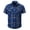 1037W - Royal Blue / White Stripe, variant on Gioberti Boys Casual Western Plaid Pearl Snap-on Buttons Short Sleeve Shirt
