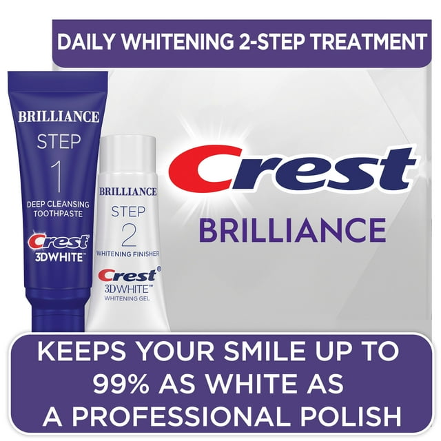 Crest 3D White Brilliance + Whitening Two-step Toothpaste