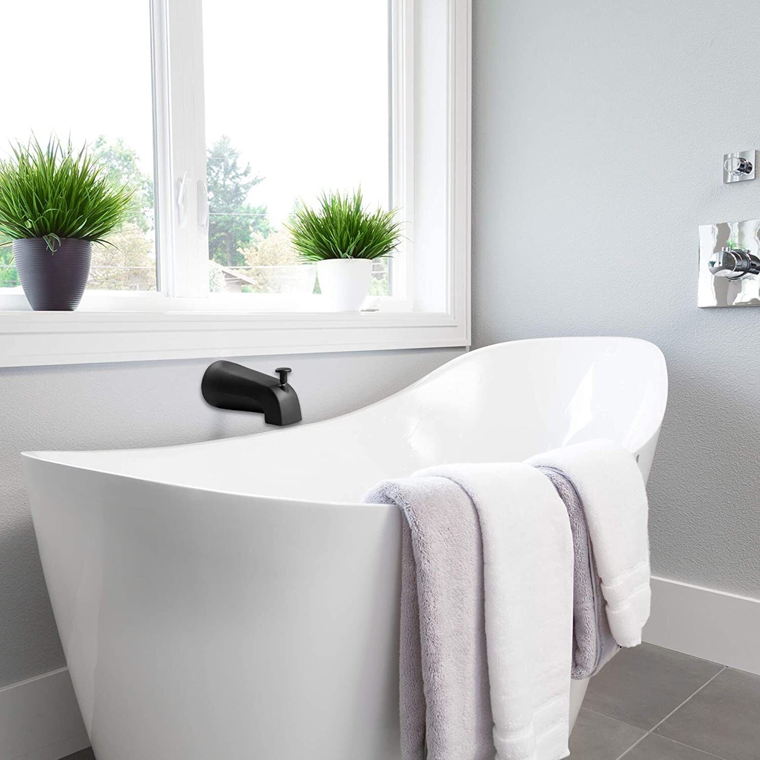 IPS Inside Thread 4 1/2" Universal Bathroom Tub Spout w/ Diverter Heavy Duty