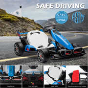 NEECHIPRO 24V Licensed BMW Electric Go Kart , 400W Powered Motor Racing with Drift Race Pedal,8mph,Blue