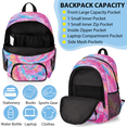 thumbnail image 5 of Herdesigns Cute Tie Dye Colorful Rainbow Large Backpack Set with Lunch Box Lightweight Water Resistant Travel Laptop Backpacks Casual Daypacks for Women Men, 5 of 8