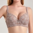 thumbnail image 2 of GUACER Womens Underwire Lace Support Bra Full Coverage Scalloped Floral Bra, Lift & Smoothing Padded Everyday Bra for Full Figure, 2 of 8