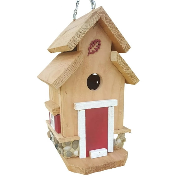 Chesapeake Bird House (Rancho Red Trim), 13", Bird Houses by Mark, Made in USA