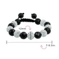 thumbnail image 3 of Bling Jewelry Womens Black Gold Tone Pave Crystal Ball Strand Bracelet Black Cord, 3 of 5