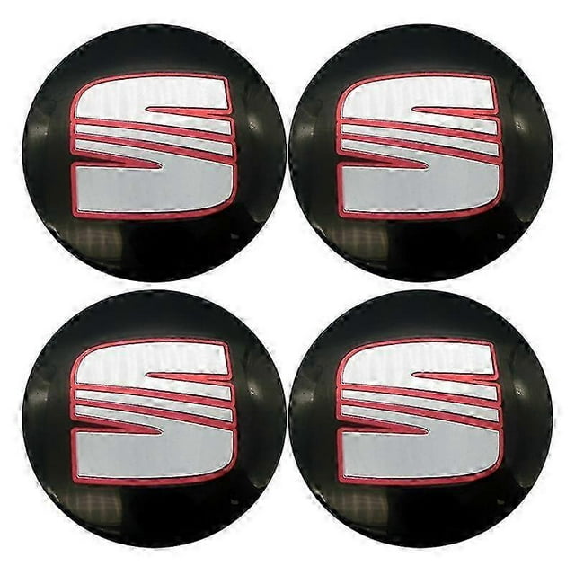 4 Pack 60mm Car Wheel Center Hub Cap Rim Cover Logo Sticker Accessories for Seat Ibiza 6j 6l Fr Atca Altea Xl Leon 2 Leon