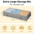 thumbnail image 4 of 2-Pack Under Bed Storage Containers, 6 Inches Tall Underbed Clothes Storage Organizer Bin with Sturdy Sidewalls/Bottom, Underbed Storage Bins 2 Storage Thin Bins, 4 of 16