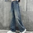 thumbnail image 6 of YunPes Star Baggy Jeans for Girls High Waisted Wide Leg Patchwork Jeans Trendy Y2K Streetwear Skater Denim Pants Aesthetic Trousers, 6 of 9