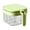 Green, variant on TAROFISH 1 Transparent 4-Compartment Spice Box, Household Kitchen Spice Jar, Spice Container, Salt Shaker, Kitchen Cooking Utensil.,Yellow,One Size