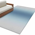 thumbnail image 2 of Light Blue Grey Ombre 3x5 Area Rugs, Modern Abstract Art Gradient Non-Skid Rubber Backing Large Rectangle Rugs - Living Room Bedroom Home Office, Indoor Floor Mat Carpets Washable Rug, 2 of 9