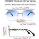 thumbnail image 4 of Gafas de sol clásicas sin montura para mujer con montura de metal y corte de diamante, 4 of 4