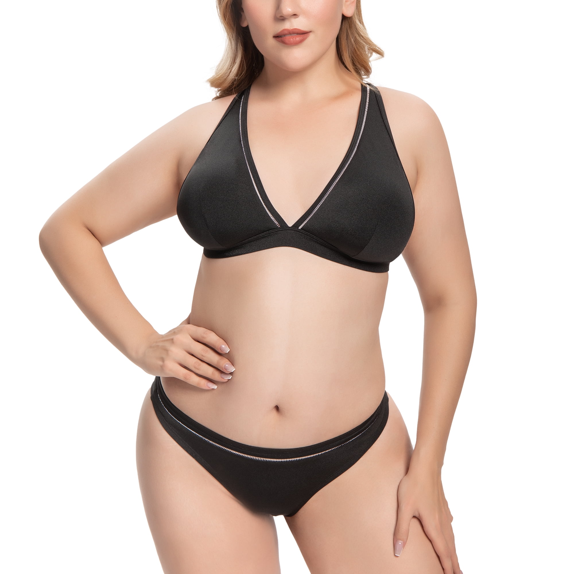 Wingslove Wingslove Women Plus Size One Piece Swimwear Monokini Sexy Plunge Swimsuit Walmart Com Walmart Com