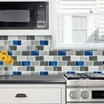 thumbnail image 5 of DEWOO Peel and Stick Backsplash - 10 Sheets of 12"×12" - 3D Adhesive Peel and Stick Tile Backsplash for Kitchen, Bathroom, Wall Tile, Blue Gray, 5 of 12