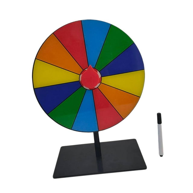 serony Ensemble de Tourne-Disque de Prix de Table avec Stylo Effaçable pour Boutiques en Acier Carnaval Rassemblements 12 Cases