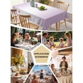thumbnail image 5 of Light Purple Ombre Table Cloth, Modern Gradient Abstract Art Waterproof Tablecloth for Square Tables, Reusable Washable Fabric Table Cover for Restaurant Kitchen Dining Tables 54"x54", 5 of 6