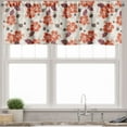 thumbnail image 3 of Ambesonne Hawaii Valance & Curtain, Aloha State Foliage, 55"x24", Orange Ruby Dark Taupe, 3 of 6
