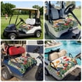 thumbnail image 6 of Golf Cart Seat Covers for 2 Seater, Spring Floral Soft Microfiber Cart Seat Towel Blanket, Botanical Flower Leaf Plant Absorbent Breathable Non Slip Bench Seats Protector for Golf Course 51"x31", 6 of 9