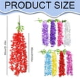 thumbnail image 3 of Artificial Lilac Flowers Garland, Ongmies 1Pc Wisteria Hanging Flowers, Silk Wisteria Artificial Flowers Garland Vines Fake Hanging Flowers Decoration for Wedding Flower Wall Backdrop Centerpieces, 3 of 9