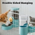 thumbnail image 2 of Dispensador de agua con jaula colgante, jaula colgante para perros y gatos, alimentador con dispensador de agua, suministros para mascotas, verde, 2 of 7