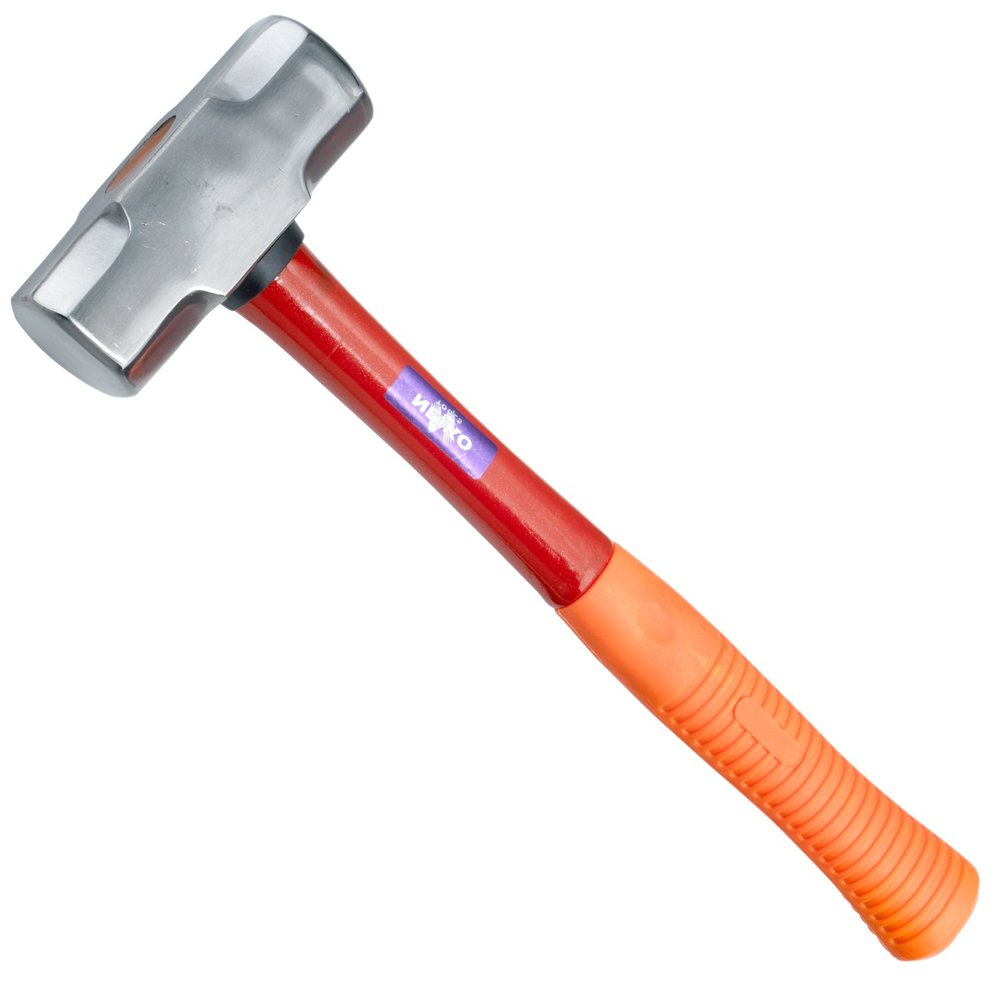 02867A Fiberglass Sledge Hammer, HeavyDuty Steel Rubber Grip