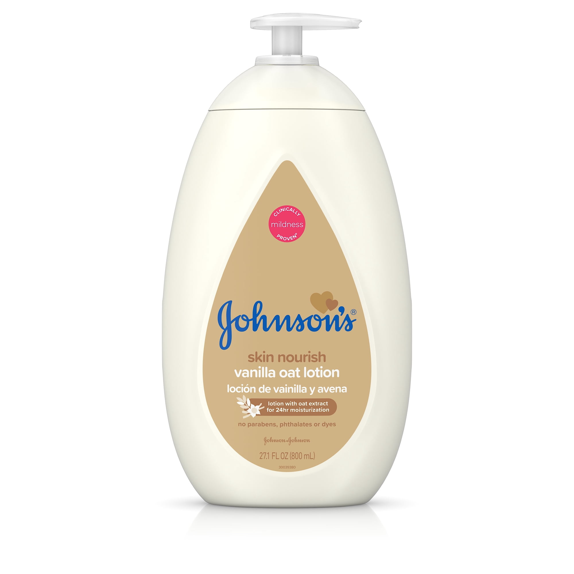Johnson's Baby Body Lotion with Vanilla & Oat Extract, 27.1 fl. oz