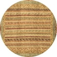 thumbnail image 1 of Ahgly Company Indoor Round Abstract Brown Modern Area Rugs, 7' Round, 1 of 4