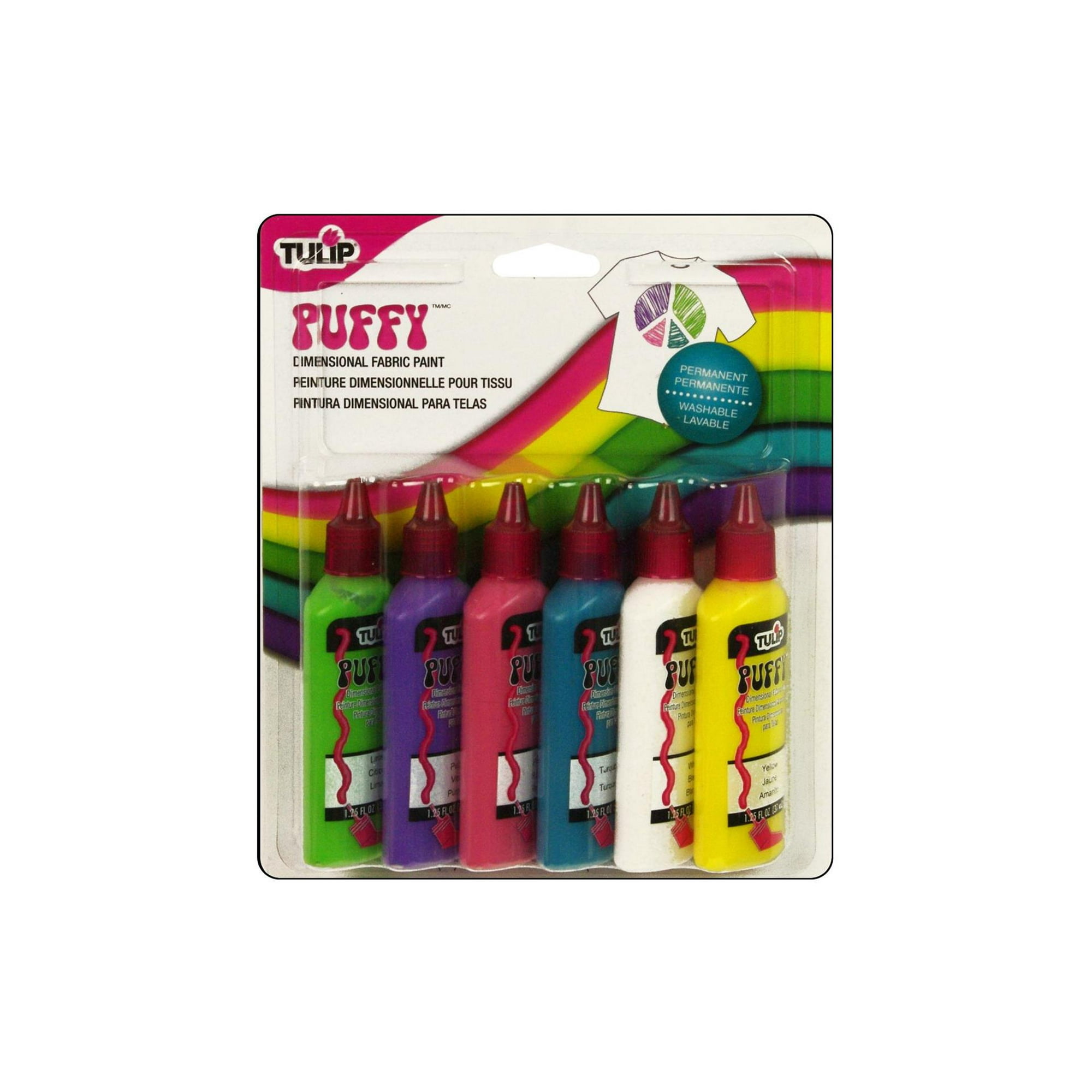 Tulip 3D Fabric Paint Set Puffy 6pc
