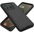 thumbnail image 1 of wonima11 for Motorola Edge 2025 Case, Heavy Duty Defender Case Dustproof Shockproof Protection 3 in 1 Rugged Cover for Motorola Moto Edge 5G 2025 (Black), 1 of 1
