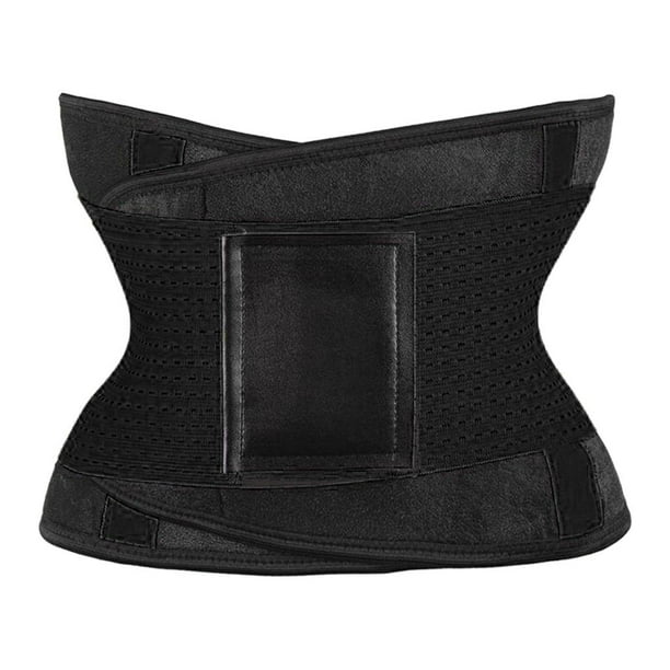 Cinturón abdominal, Cinturón abdominal, Cinturón de sudor, Cinturón de fitness, Cinturón de fitness, Cinturón abdominal, Vendaje deportivo, Cinturón t Negro 2XL Salvador Entrenador de cintura para mujer
