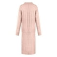 thumbnail image 5 of Atogsazn Kint Sweater Sets Women 2 Piece Round Neck Long Sleeve Sweatshirt and Loose Long Skirts Sweatsuits Pink XL on Clearance, 5 of 5