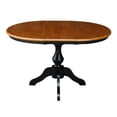 thumbnail image 4 of International Concepts Solid Wood 3-Piece Dining Set with 36 in. Round Dining Table with 12 in. Leaf and 2 Ladder Back Madrid Chairs in Black/Cherry, 4 of 7