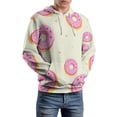 thumbnail image 5 of Pink Donuts Pattern 3D Print Hoodie Men Women Autumn Thin Pullover Sweatshirt Vintage Streetwear Tops, 5 of 6
