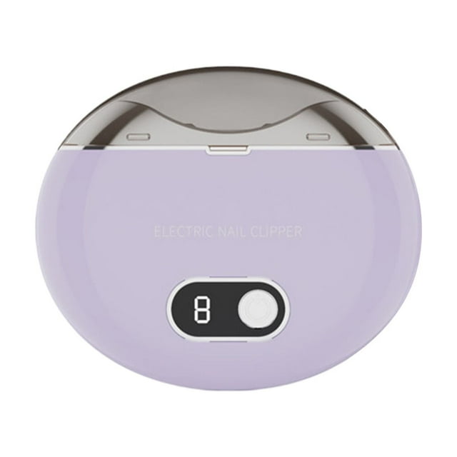 Bewildely Uña automática para adultos con batería de larga duración Recorte automático de uñas para uñas Suministros de limpieza para el hogar Púrpura