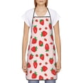 thumbnail image 2 of Naloa 1Pack Adjustable Bib Apron Waterdrop Resistant Cooking Kitchen Aprons for Women Men Chef, Strawberries Print, 2 of 5