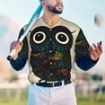 thumbnail image 5 of Rateoe Owl with Mandala Pattern Men’s Baseball Short Sleeve Polo Shirt, Midweight Men's Shirt Golf Shirt Polo Shirts Quick Dry Short-3X-Large, 5 of 7