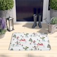 thumbnail image 2 of White Christmas Snowman Pattern Flannel Non Slip Door Rugs,Washable Door Mats Indoor,Decorative Door Mats,Dirt-Resistant and Absorbent Doormat for Entrance,Bedroom,Kitchen,Bathroom,31.5x17in(80x43cm), 2 of 4