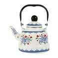 thumbnail image 1 of Pot de esmalte de hervidor de esmalte, 1.7L, resistente, decorativo, con mango, elegante, hervidor de agua tetera hojas sueltas para agua hirviendo té Estilo B, 1 of 8