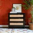 thumbnail image 2 of Powell Blair Rattan 3-Drawer Cabinet, Black, 2 of 14