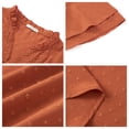 thumbnail image 6 of UVN V Neck Shirts for women Summer Lace Butterfly Sleeve Blouses Ladies Casual Flowy Crochet Tops, 6 of 9
