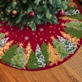 thumbnail image 2 of Christmas Tree Skirt 36 Inches, Large Xmas Tree Skirts, Perfect for Christmas Holiday Home Decoration(Snowflake & Tree), 2 of 7