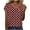 Wine, variant on yillto Women's Dressy Casual Tops Business Work Blouses V Neck Shirts Cap Short Sleeve Summer Fashion Tshirt