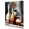 thumbnail image 2 of Designart "Orange And Green Soulful Ceramic Vase III" Boho Pottery Wall Art Living Room, 2 of 5