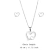 thumbnail image 3 of SIfdSeng A Stylish Stainless Steel Necklace and Earrings with Collarbone Chain, 3 of 7